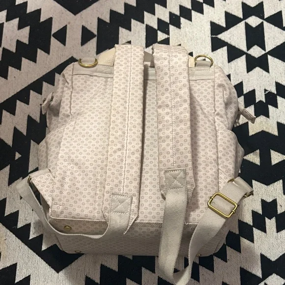 Cath Kidston Cream Micro-Pattern Backpack Tote - Picture 4 of 4